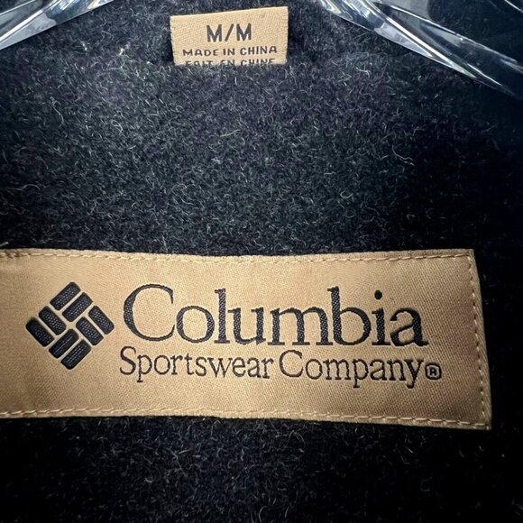Columbia Wool Blend Classic Bomber Jacket. Quilted Lining. Charcoal Grey. Size M - Picture 8 of 15